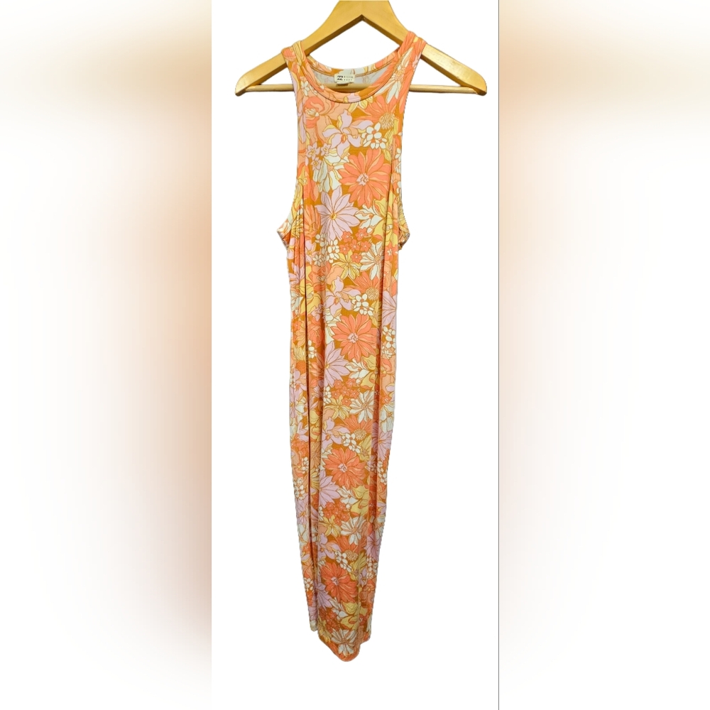 Billabong Lovers Wish Midi Dress - Retro Floral Print - Size Medium - Picture 4 of 7